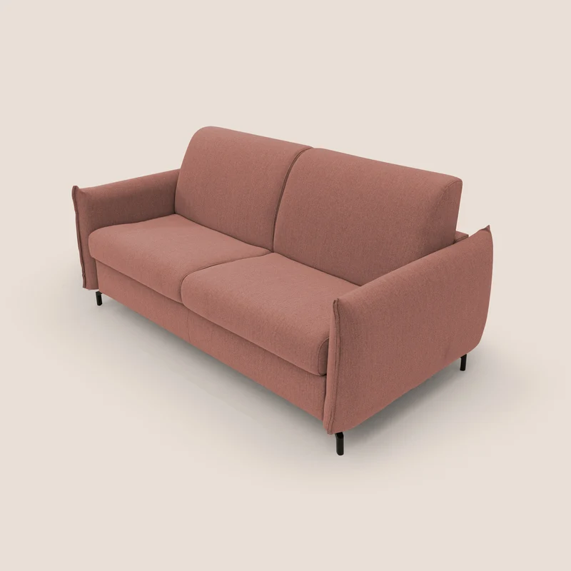 Scarlet canapé convertible en tissu mixte coton imperméable T19 saumon