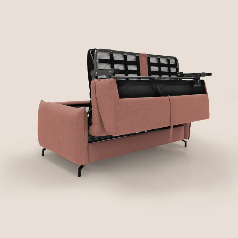 Scarlet canapé convertible en tissu mixte coton imperméable T19 saumon