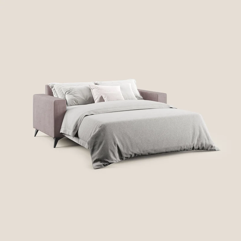 Pegaso canapé convertible avec têtières inclinables en tissu doux imperméable T02 rose