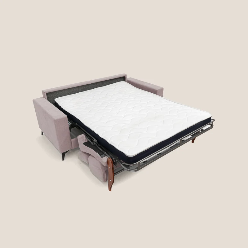 Pegaso canapé convertible avec têtières inclinables en tissu doux imperméable T02 rose
