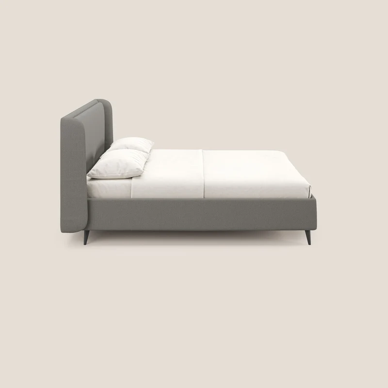 Nadine lit coffre de design et confort italien en tissu imperméable T19 beige