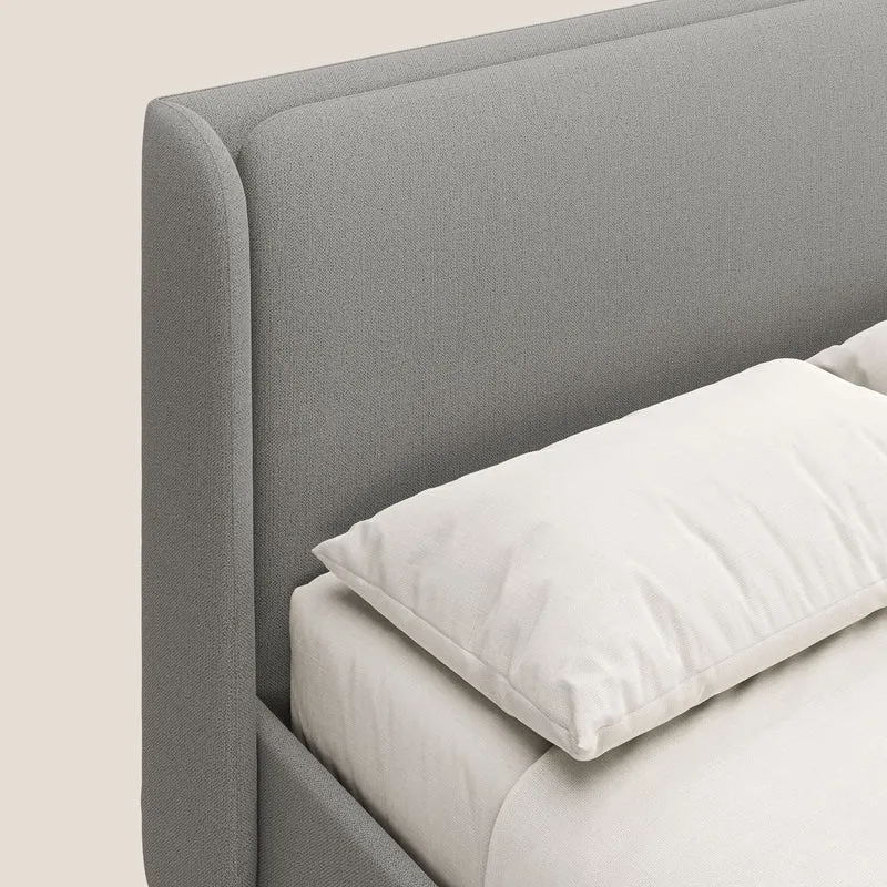 Nadine lit coffre de design et confort italien en tissu imperméable T19 beige