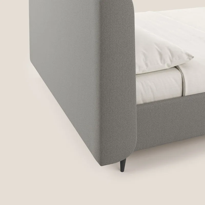 Nadine lit coffre de design et confort italien en tissu imperméable T19 beige
