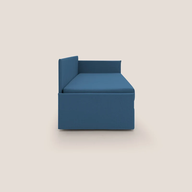 Durini Canapé duplex avec lits jumeaux et tissu effet coton imperméable T13 bleu
