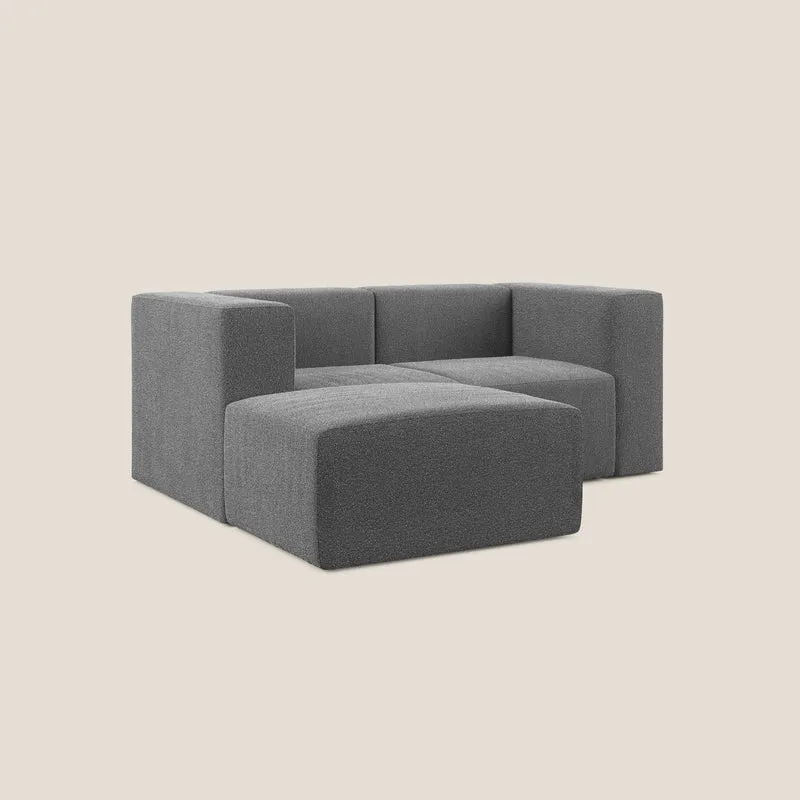 Nettuno canapé d'angle reversible modulable en bouclette douce T07 anthracite