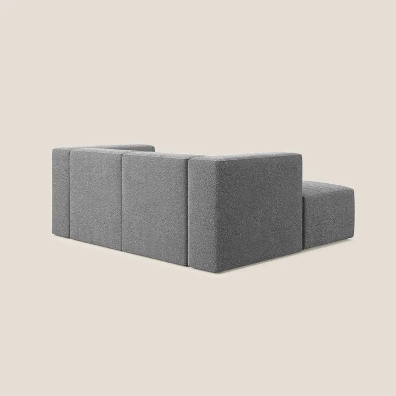 Nettuno canapé d'angle reversible modulable en bouclette douce T07 anthracite