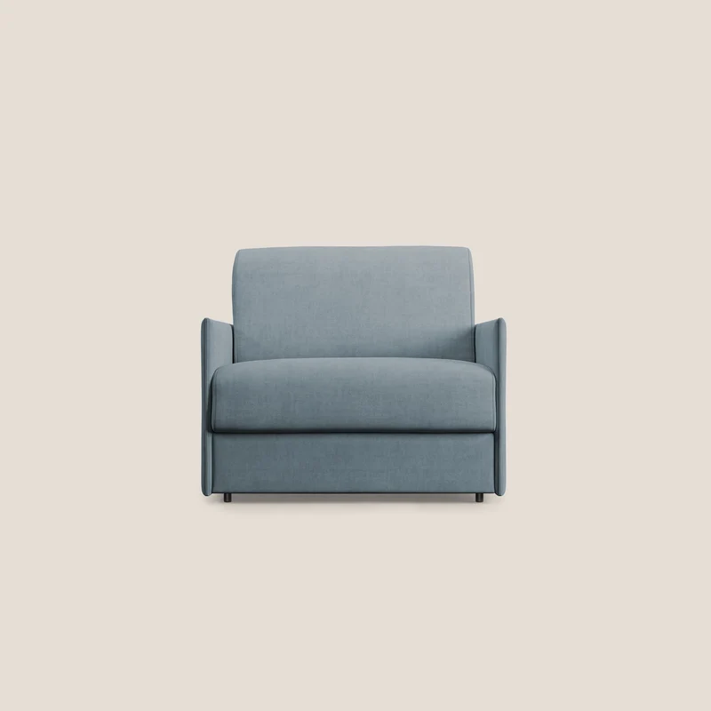 Evans fauteuil convertible en tissu imperméable T02 sucre glace