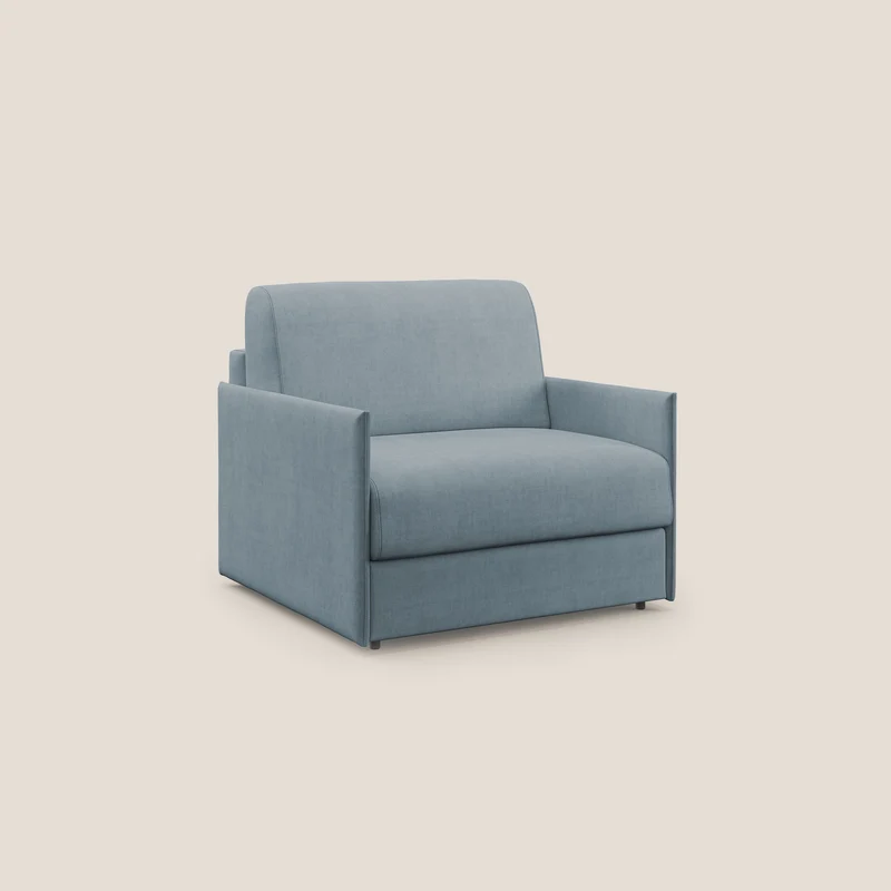 Evans fauteuil convertible en tissu imperméable T02 sucre glace