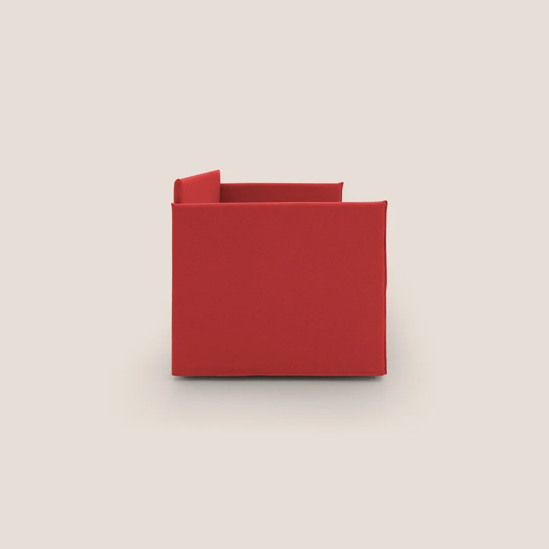 Brenta Canapé duplex avec lits jumeaux et tissu effet coton imperméable T13 rouge