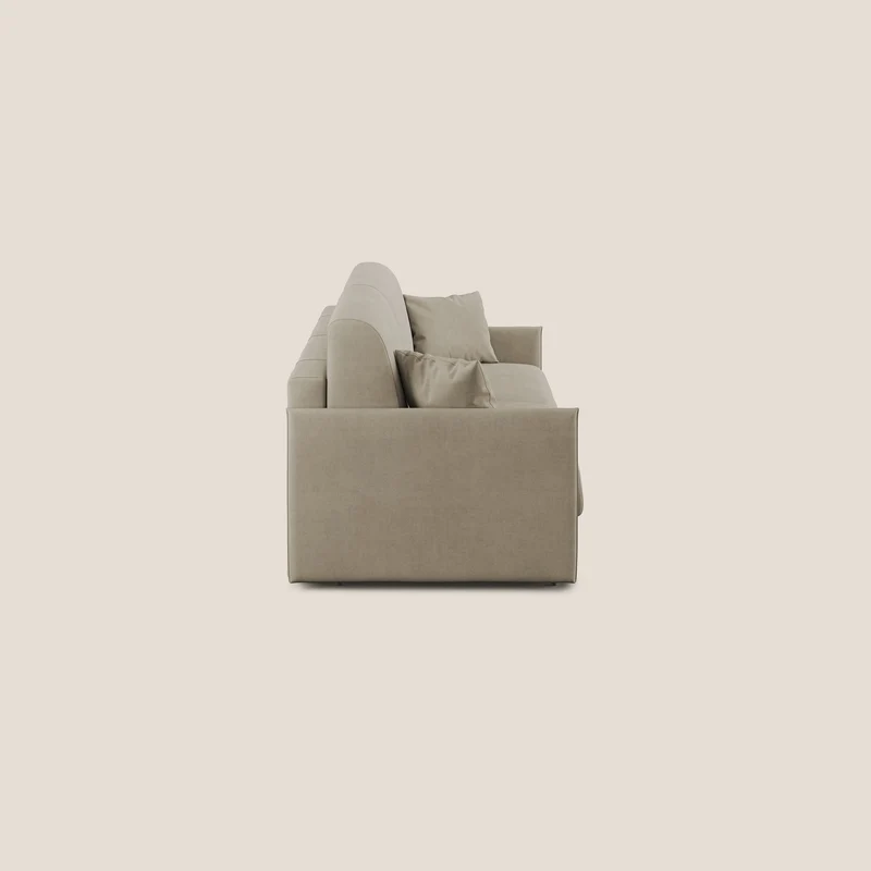 Evans canapé convertible en tissu doux imperméable T02 beige