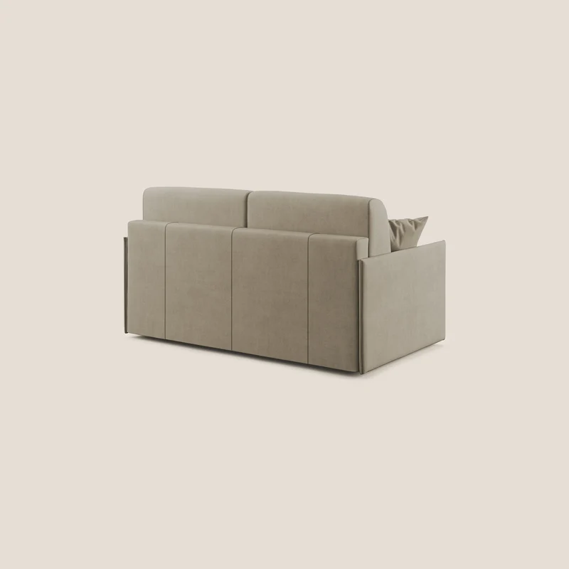 Evans canapé convertible en tissu doux imperméable T02 beige