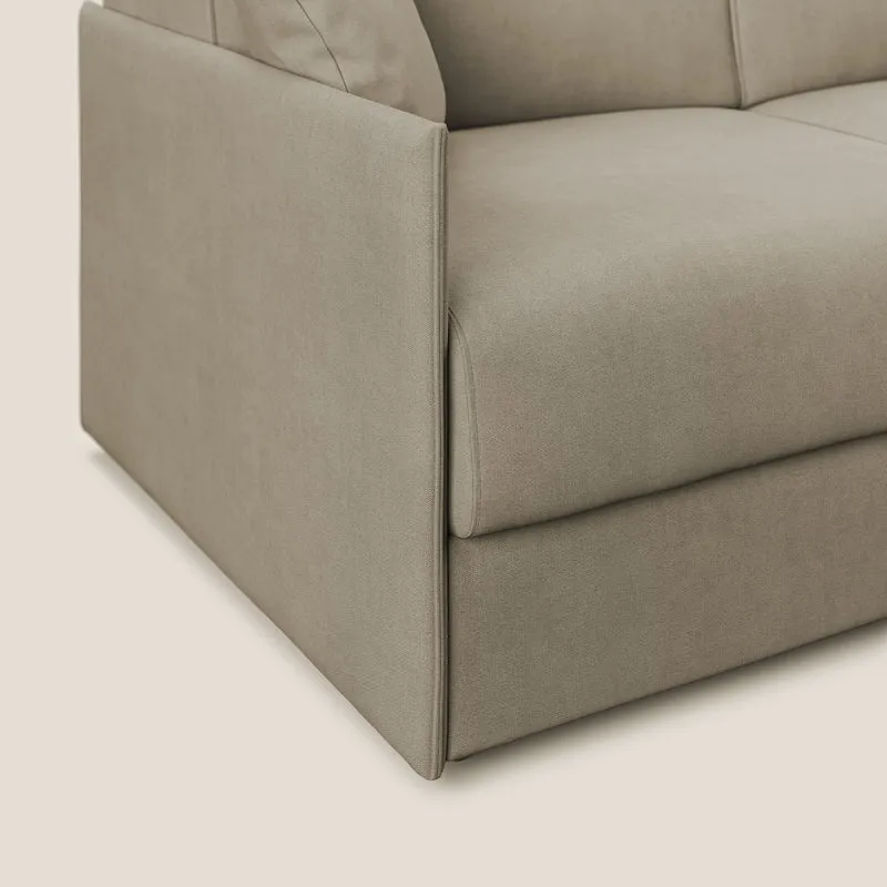 Evans canapé convertible en tissu doux imperméable T02 beige