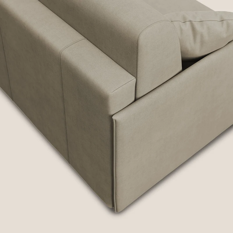 Evans canapé convertible en tissu doux imperméable T02 beige
