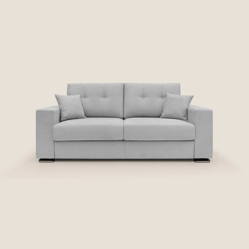 Giove canapé en tissu doux imperméable T02 gris clair