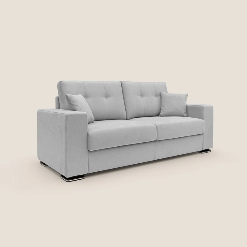 Giove canapé en tissu doux imperméable T02 gris clair