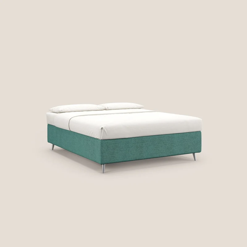 Febe sommier compact avec coffre de grande capacité en tissu imperméable T03 vert d'eau