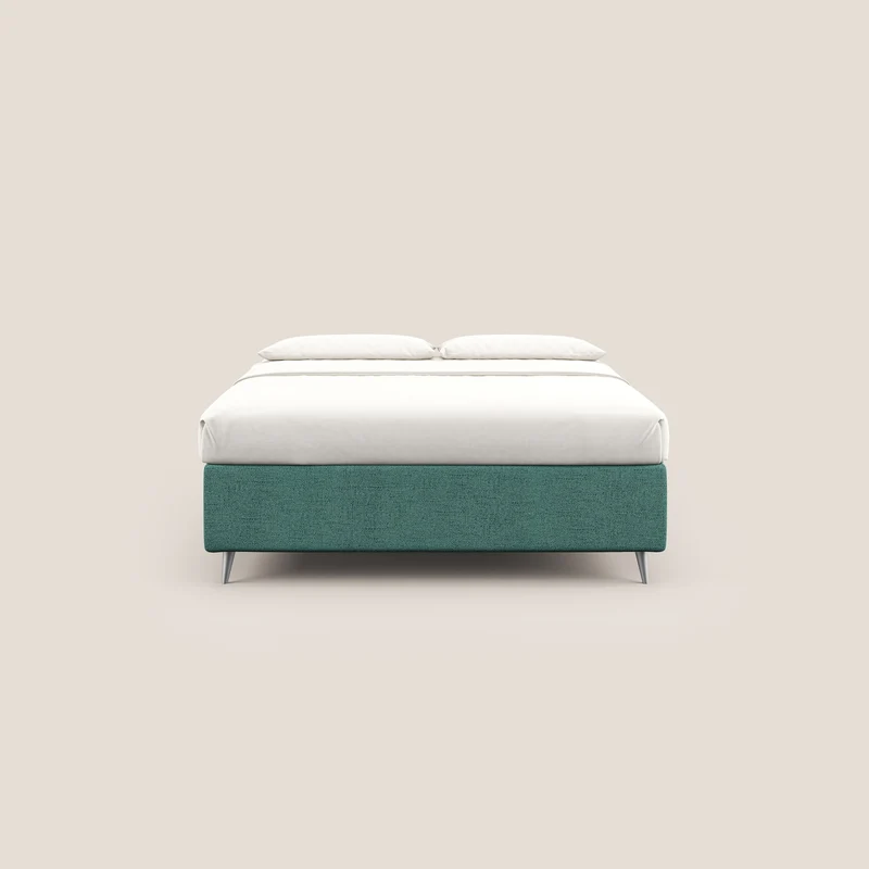 Febe sommier compact avec coffre de grande capacité en tissu imperméable T03 vert d'eau