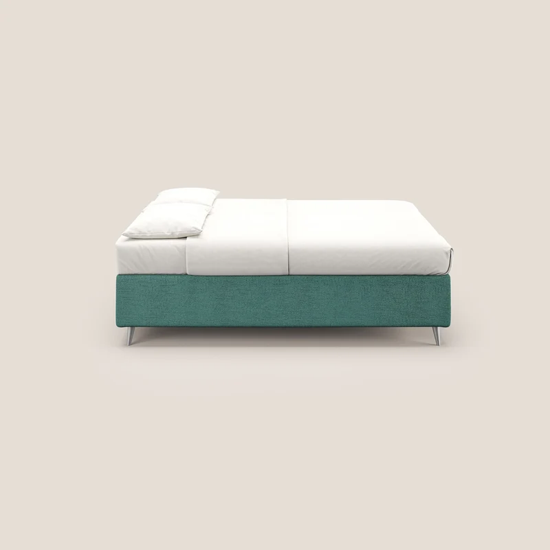 Febe sommier compact avec coffre de grande capacité en tissu imperméable T03 vert d'eau