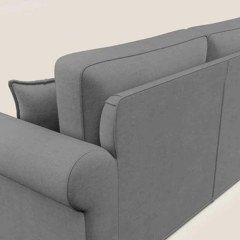 Lady canapé classique en plume d'oie réalisé avec un tissu imperméable T02 gris