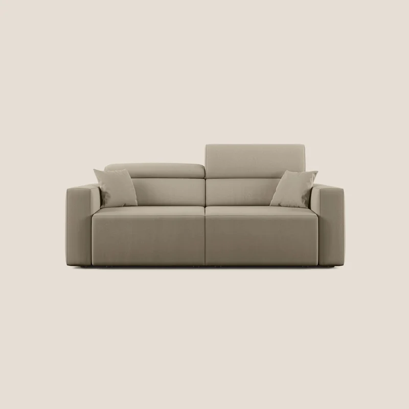 Orwell canapé avec assise extractible en microfibre détachable T11 Taupe tortora