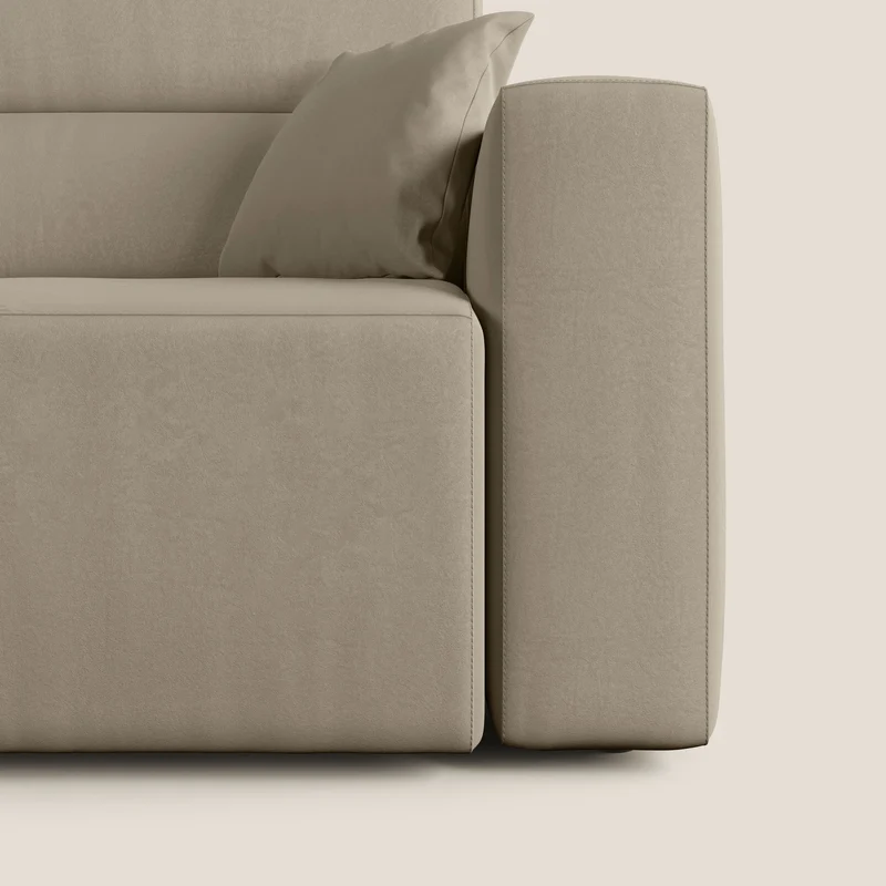 Orwell canapé avec assise extractible en microfibre détachable T11 Taupe tortora