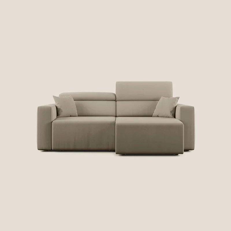 Orwell canapé avec assise extractible en microfibre détachable T11 Taupe tortora