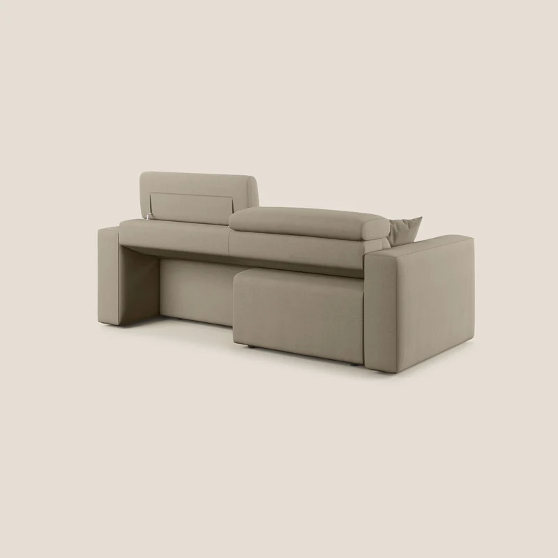 Orwell canapé avec assise extractible en microfibre détachable T11 Taupe tortora