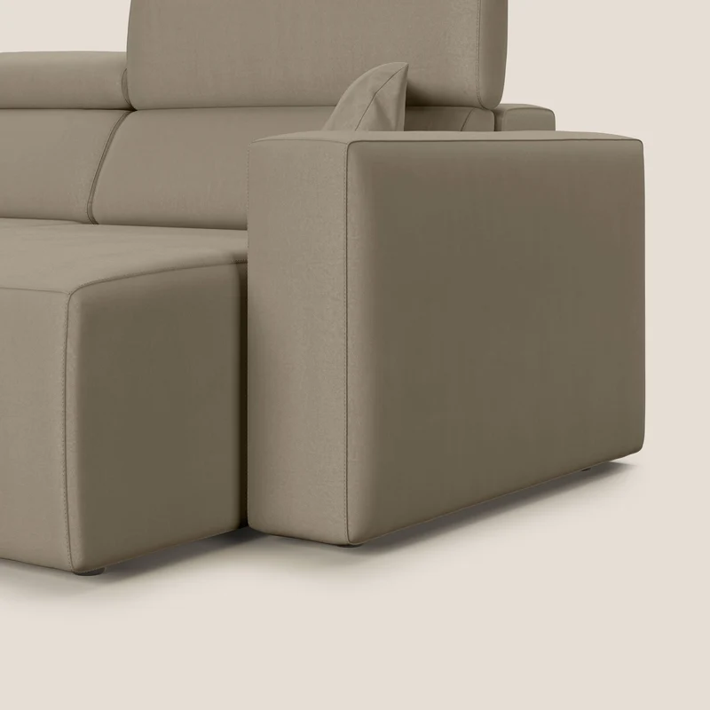 Orwell canapé avec assise extractible en microfibre détachable T11 Taupe tortora