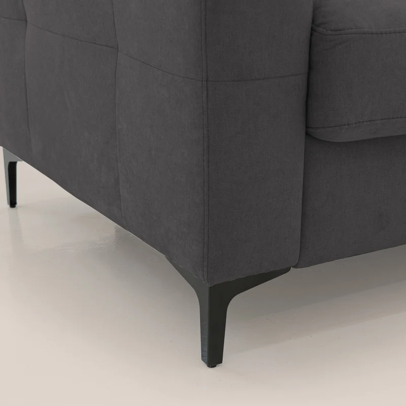 Gardenia canapé convertible matelas H 18cm avec têtières réglables et revêtement imperméable T02 noir