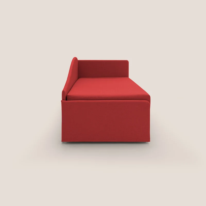 Nolo Canapé duplex avec lits jumeaux et tissu effet coton imperméable T13 rouge