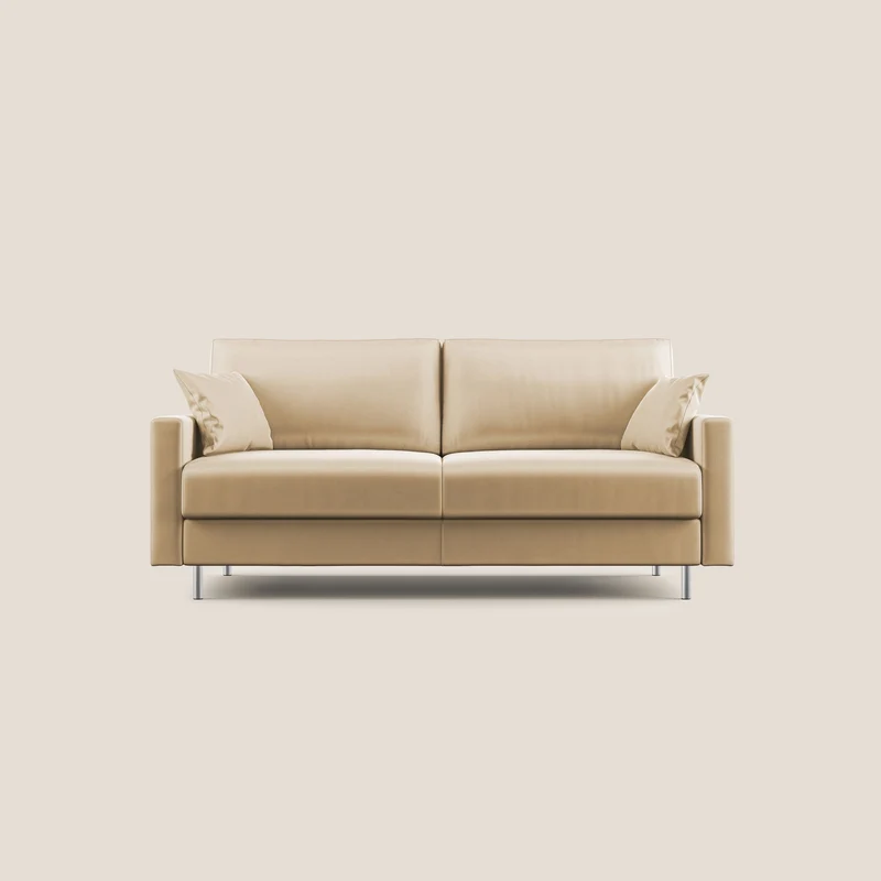 Andromeda canapé-lit double en velours doux imperméable T01 beige