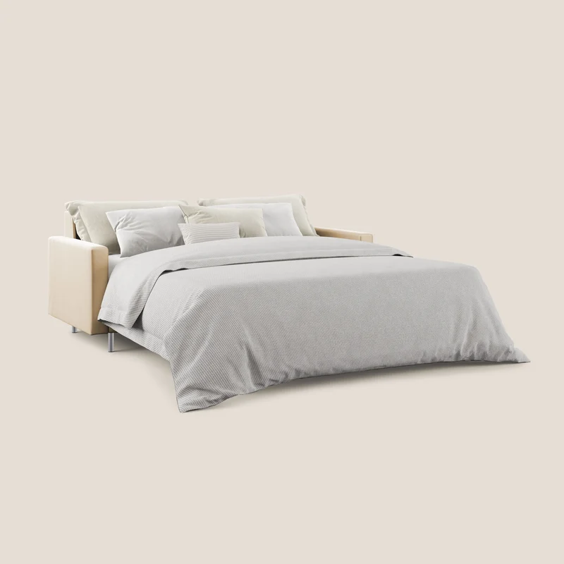 Andromeda canapé-lit double en velours doux imperméable T01 beige