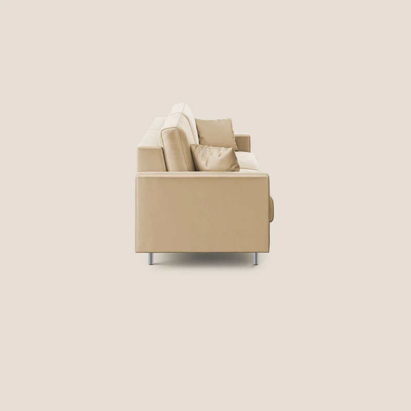 Andromeda canapé-lit double en velours doux imperméable T01 beige