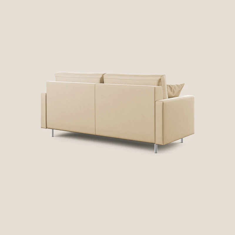 Andromeda canapé-lit double en velours doux imperméable T01 beige