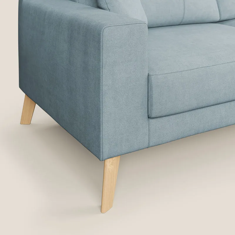 Danish canapé d'angle moderne reversible en tissu doux imperméable T02 sucre glace