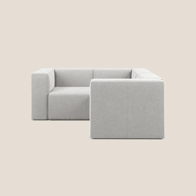 Nettuno canapé d'angle reversible modulable en bouclette douce T07 gris