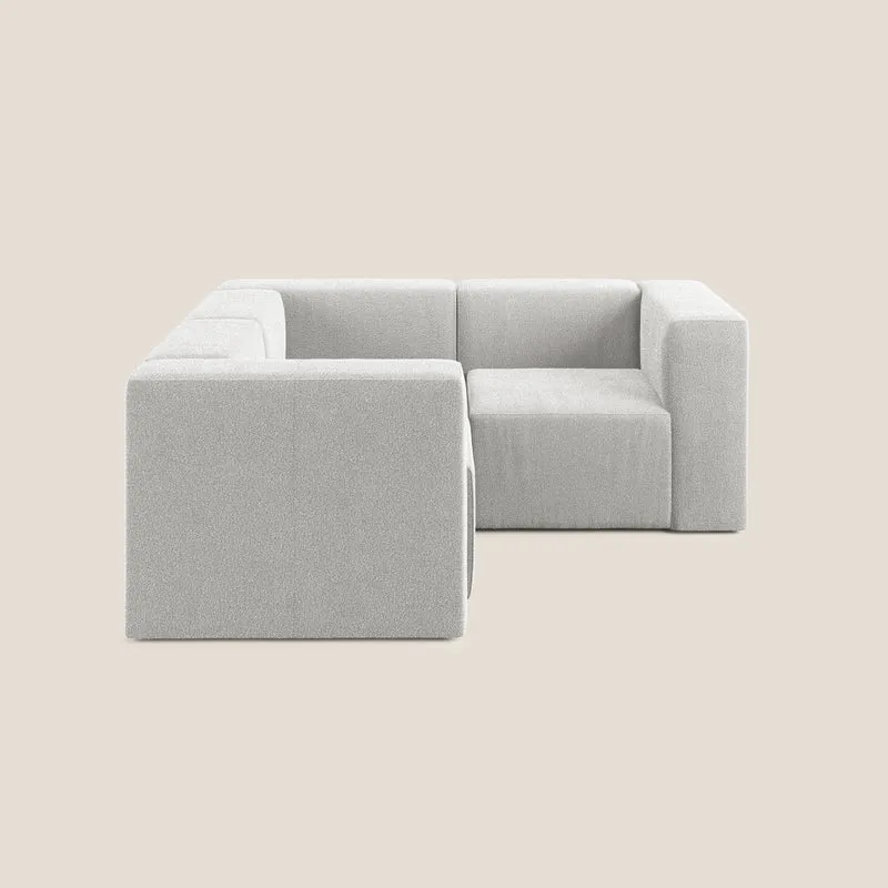 Nettuno canapé d'angle reversible modulable en bouclette douce T07 gris