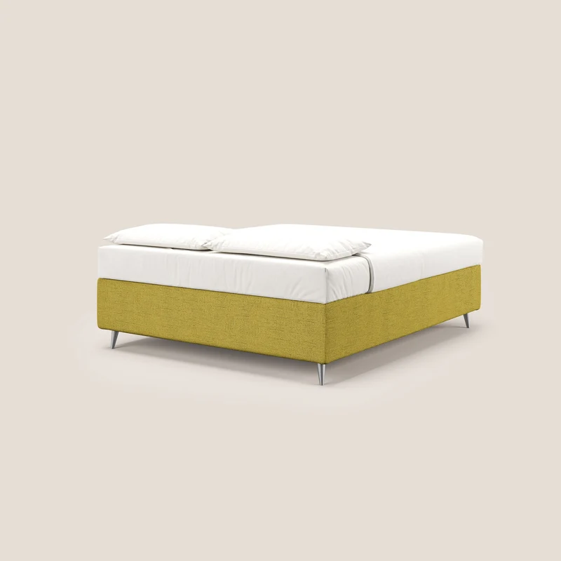 Febe sommier compact avec coffre de grande capacité en tissu imperméable T03 jaune