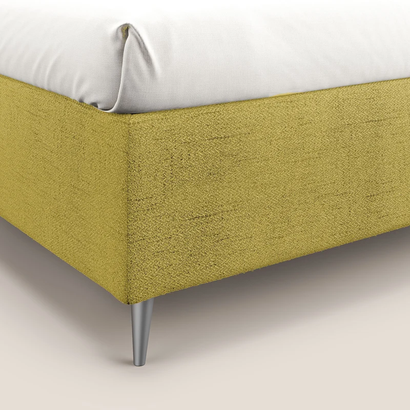 Febe sommier compact avec coffre de grande capacité en tissu imperméable T03 jaune