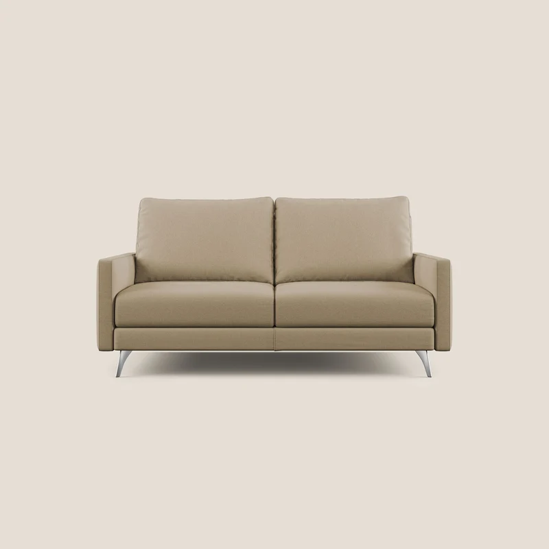 Klimt canapé avec assises coulissantes et dossier en duvet d'oie en tissu détachable T05 beige