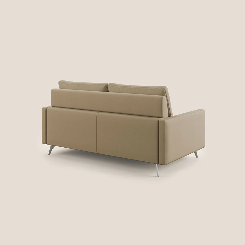 Klimt canapé avec assises coulissantes et dossier en duvet d'oie en tissu détachable T05 beige