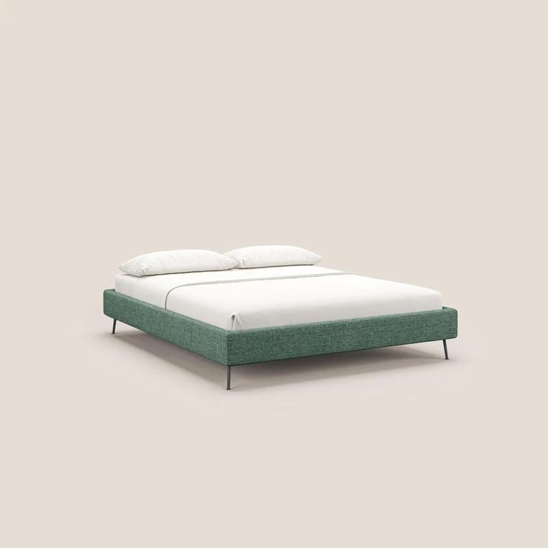 Steve sommier avec pieds hauts en tissu imperméable T10 vert sauge
