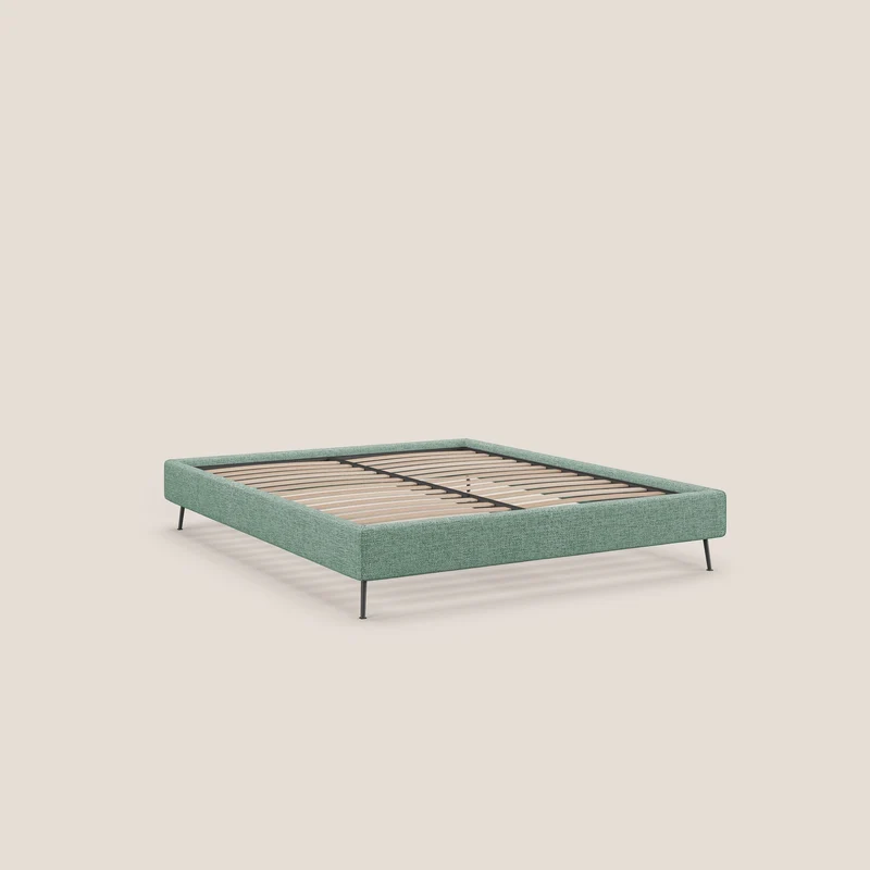 Steve sommier avec pieds hauts en tissu imperméable T10 vert sauge