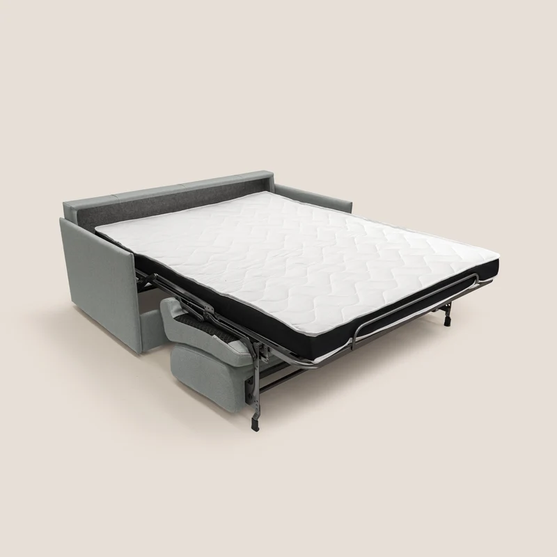 Evans Canapé convertible en tissu imperméable T13 gris