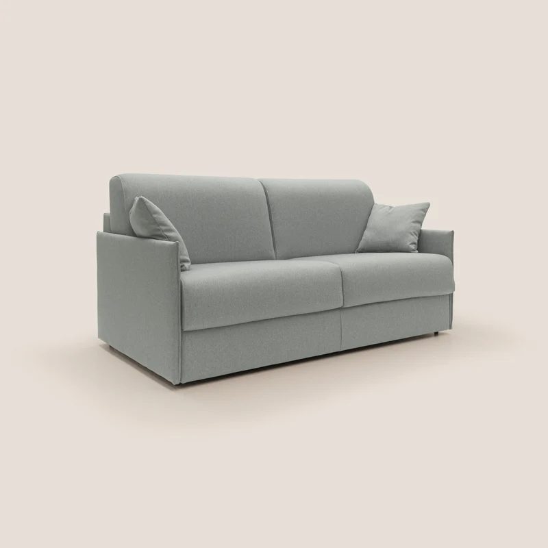 Evans Canapé convertible en tissu imperméable T13 gris