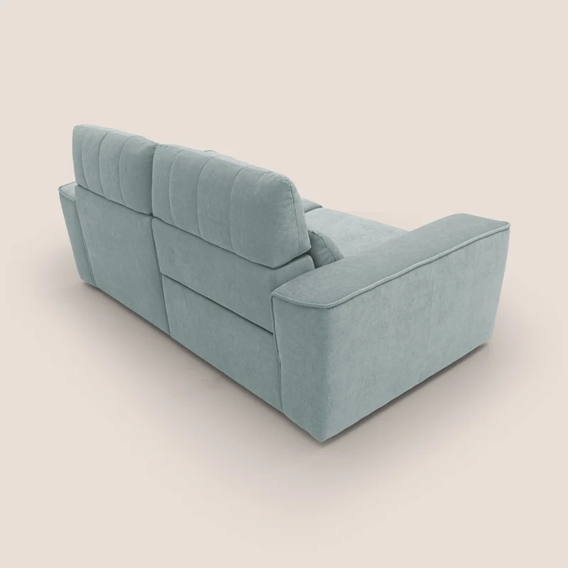 Clark Canapé modulable avec option relax électrique en tissu imperméable et détachable T17 vert d'eau