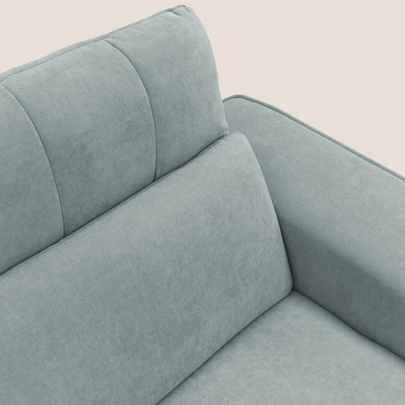 Clark Canapé modulable avec option relax électrique en tissu imperméable et détachable T17 vert d'eau