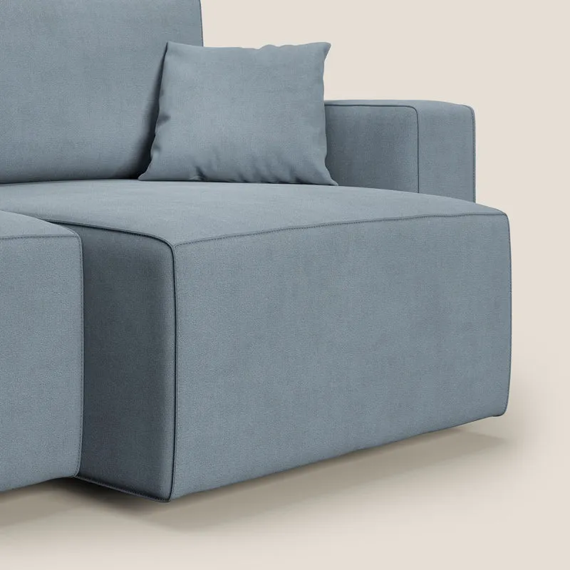 Morfeo canapé avec assise extractible en tissu imperméable T02 bleu pastel