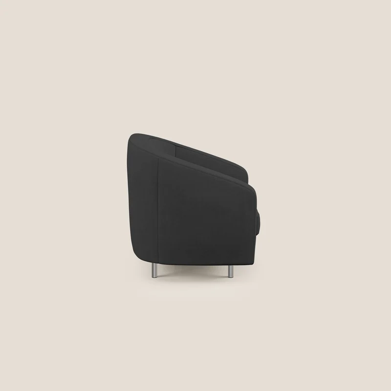 Sally Fauteuil en tissu doux imperméable T02 noir