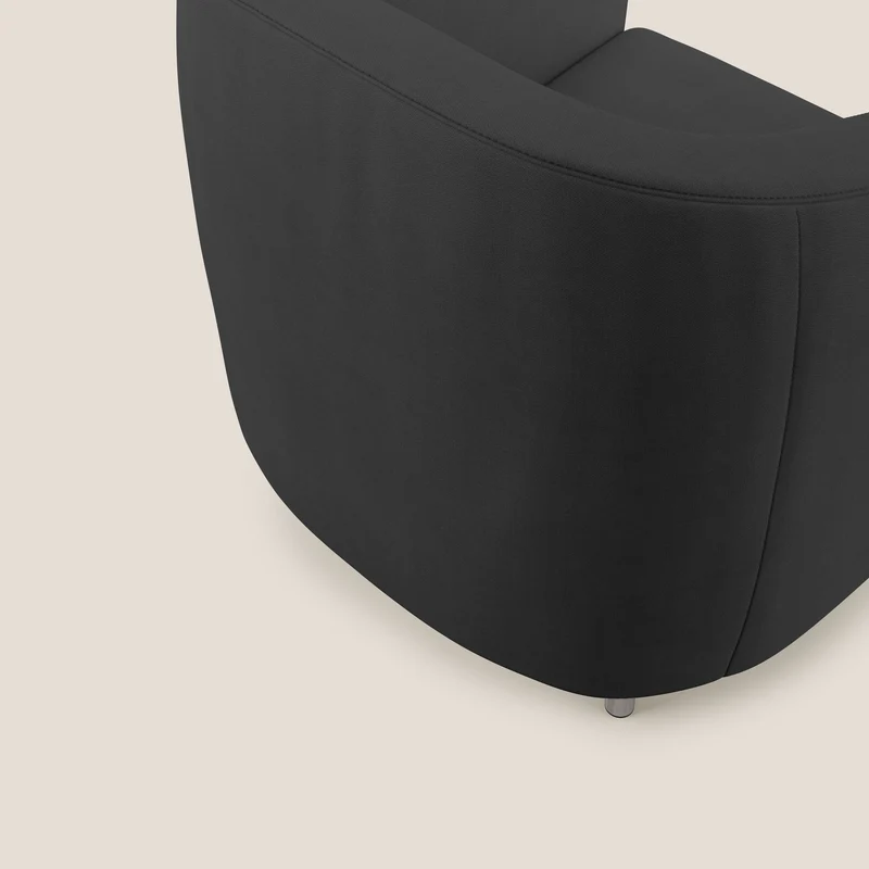 Sally Fauteuil en tissu doux imperméable T02 noir